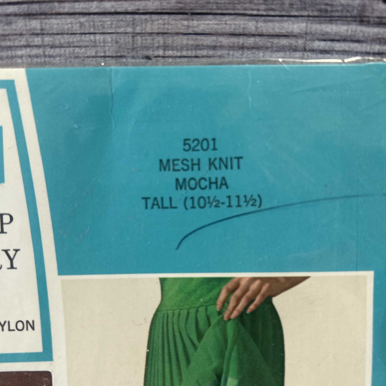 Vtg Sears Thi-Top Hosiery Seemless All Stretch Nylon Mocha Size Tall (10.5-11.5)