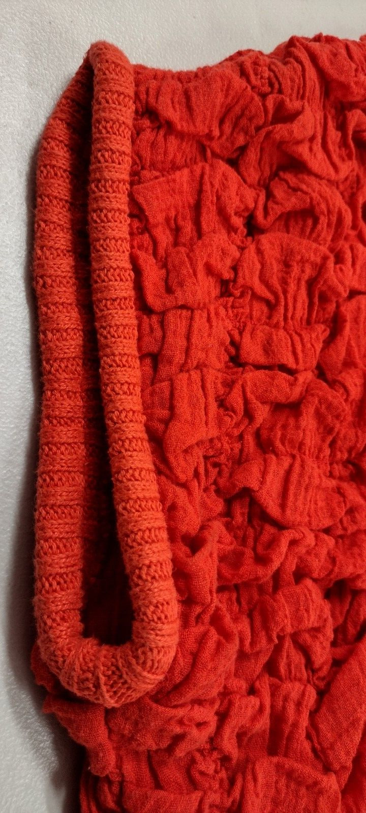 Orange Red Sweater Top 80s Evening Wear Couture Disco Club High Fashion M / L