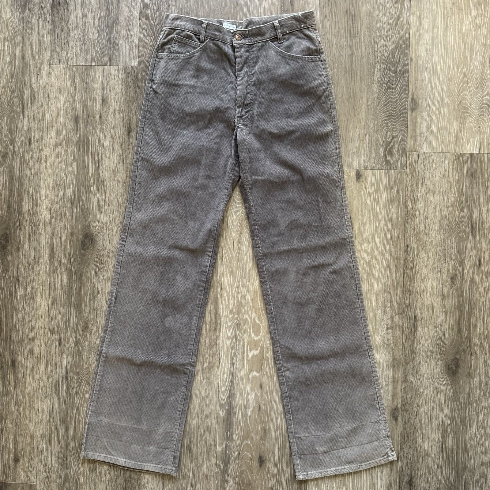 VTG 70’s San Francisco Riding Gear Gray Corduroy Jeans Made In USA Women’s 31