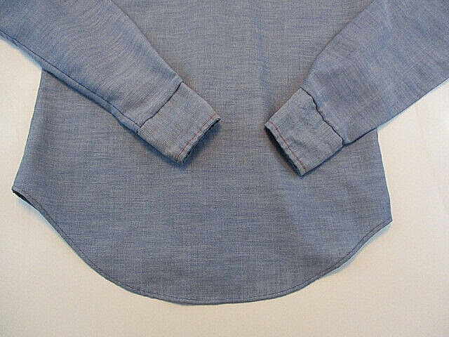 VTG 1970s Junior 7 Cowgirl Western Ranch Blue Shirt Floral Shoulders L/S Sears