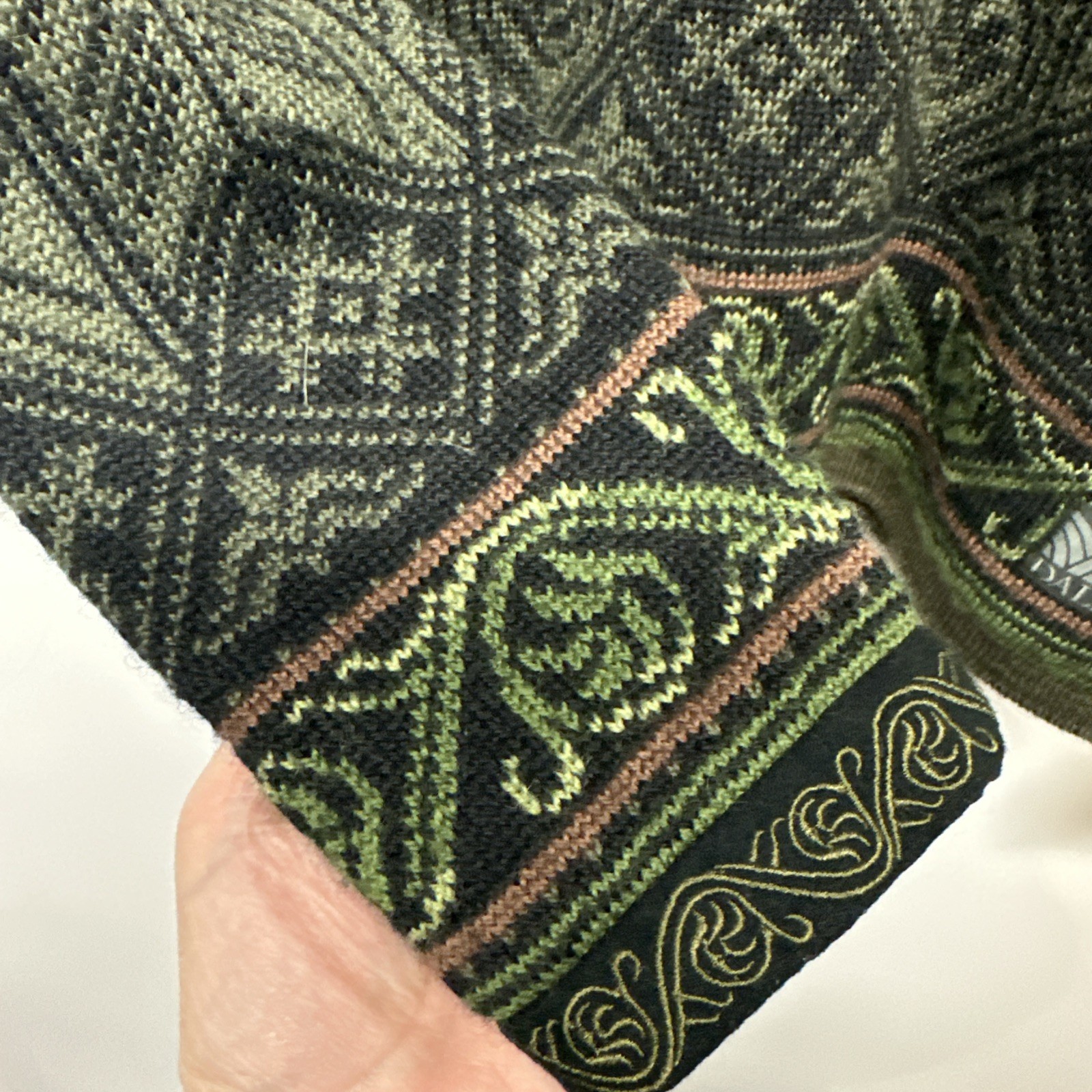 Women’s Dale Of Norway 100% Wool Pullover Sweater Ladies Large L Olive/Black