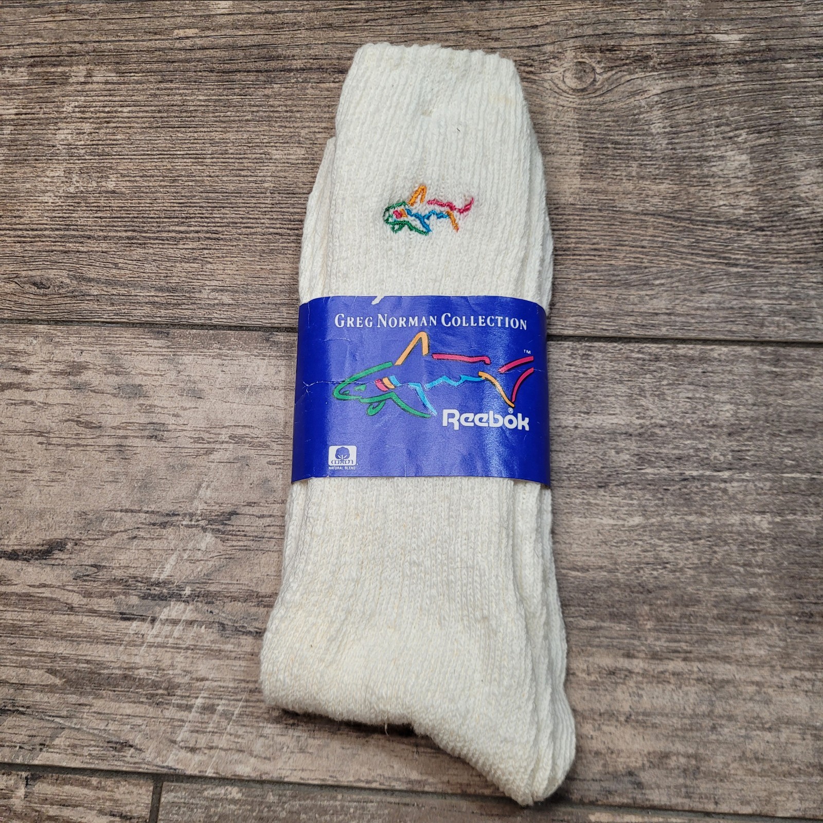 Vintage 1991 Greg Norman Reebok High Socks Shoe Size 7-13 Sock Size 10-13 90s