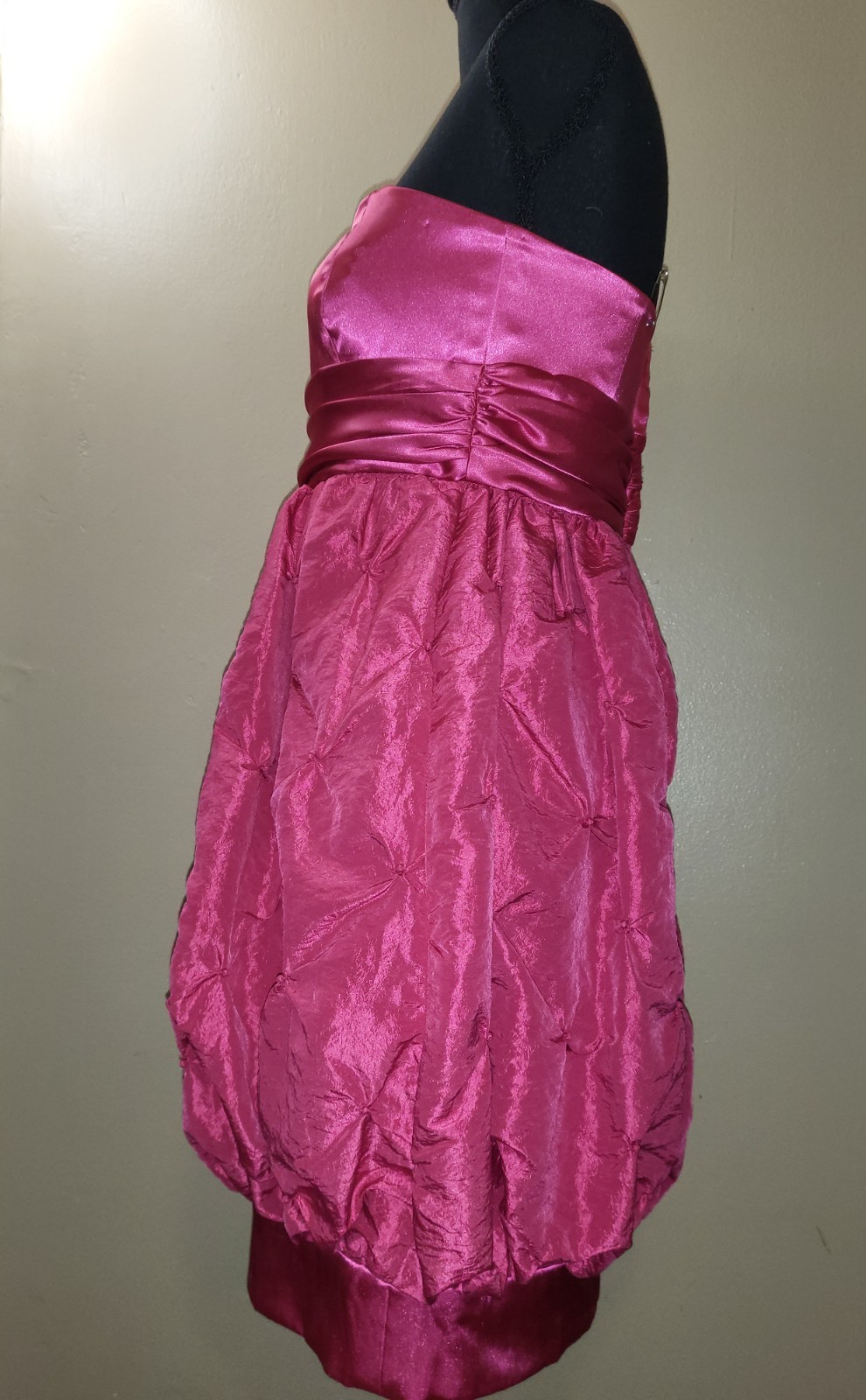 VTG 90S Prom Dress Furcsha Balloon Style Pinwheel Detail Handmade No Tag Size L