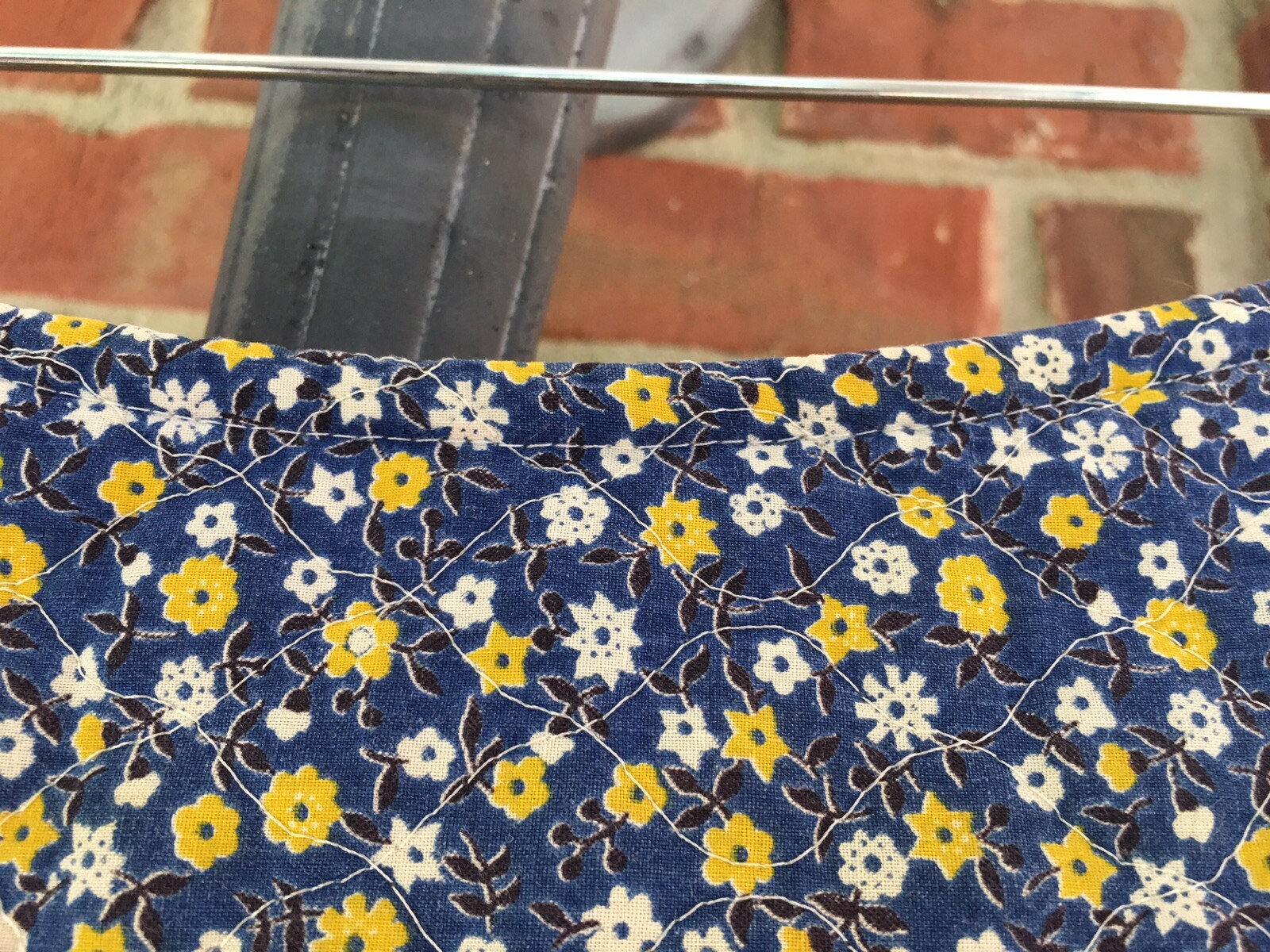 Vintage Quilted Calico Floor Length Skirt A-Line Handmade High Quality
