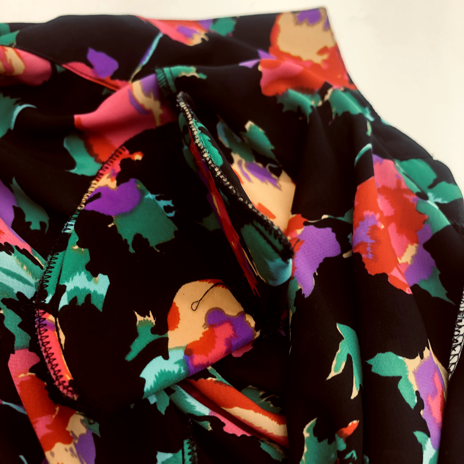 Toffs Artistic Floral Button Up Shoulder Pads 1980’s Vintage Made In USA