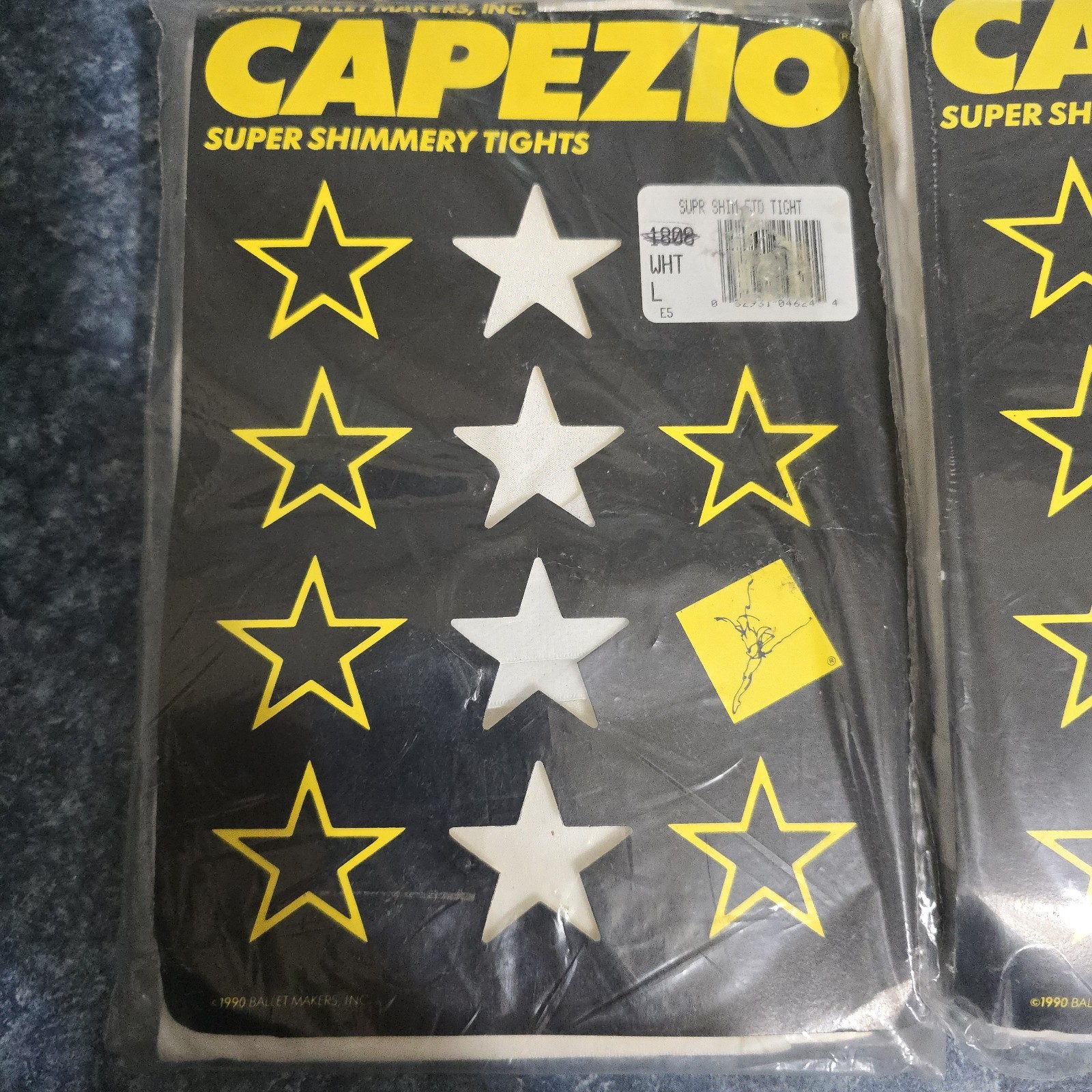 Vintage 1990 Ballet Makers CAPEZIO Super Shimmery TIGHTS 4 Pairs Lot Adult L, XL