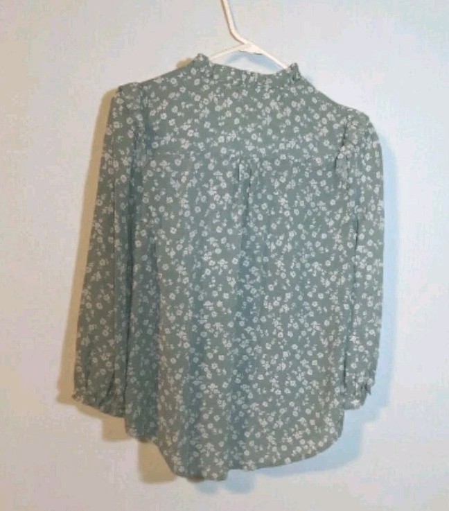 Vintage Loran Conrad Grandmacore Blouse,Size-Small, 3/4 Button Up,