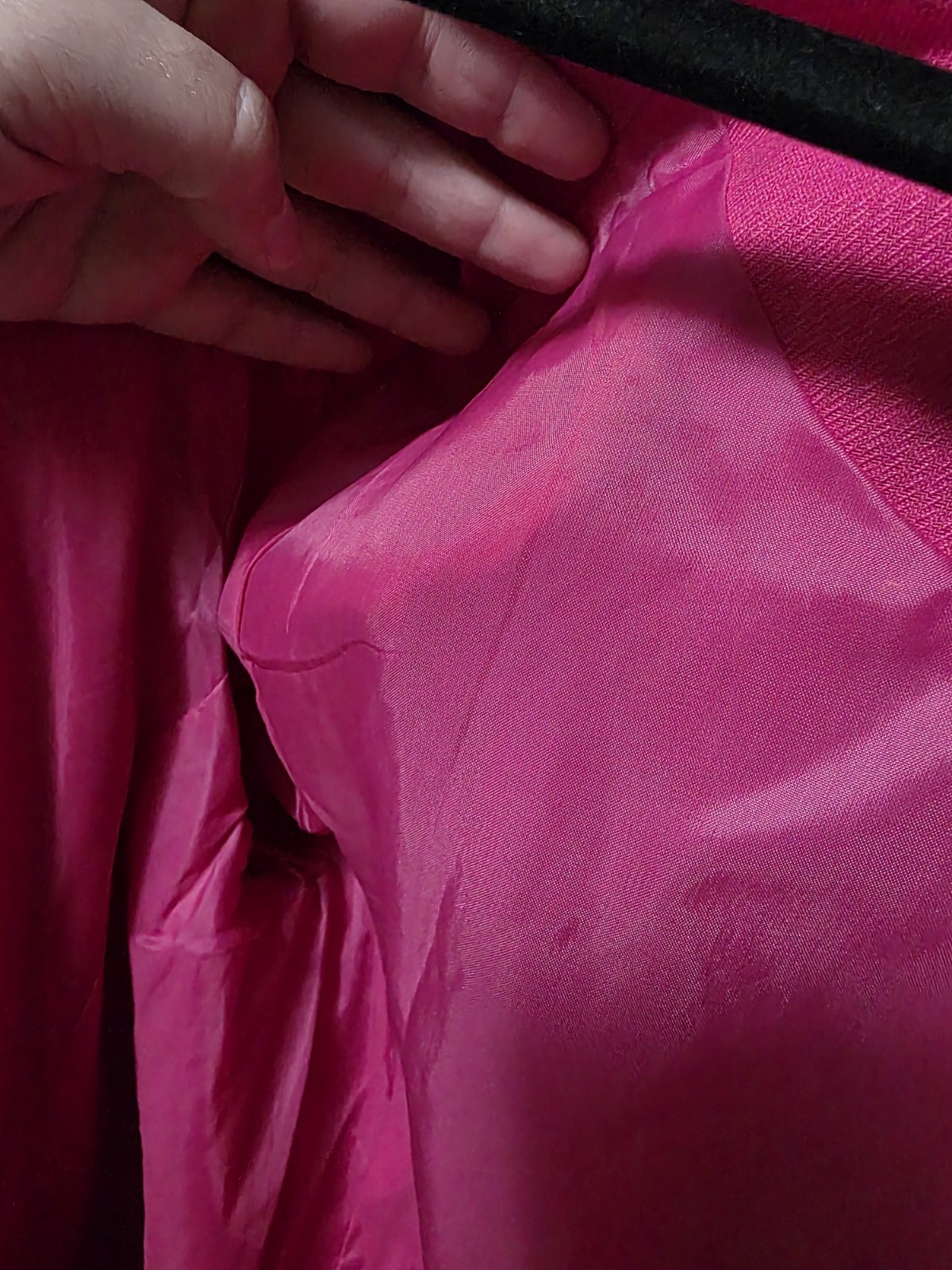 Vintage HBS Ltd. Hot Pink Blazer Womens Size 12 Career Jacket Shoulder Pads