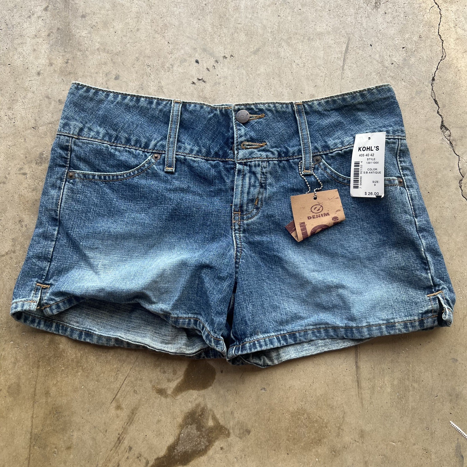 Vintage Y2K lei Denim Shorts Pockets Surplus Utility Gear Series Women sz 9 NWT