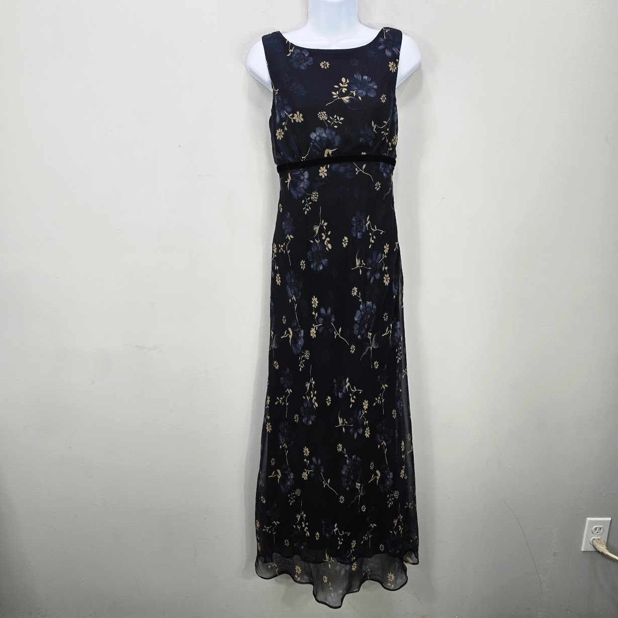 Vintage 90s Y2K Scott McClintock Maxi Formal Dress 8 Whimsigoth Grunge Fairy