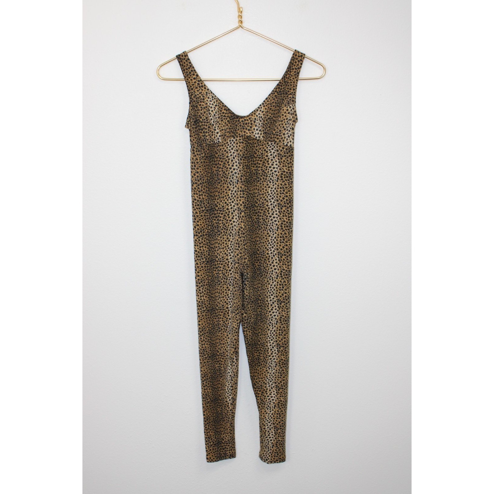 VTG 80s 90s Yvan & Marzia Paris France Leopard Cheetah Bodysuit Aerobics RARE