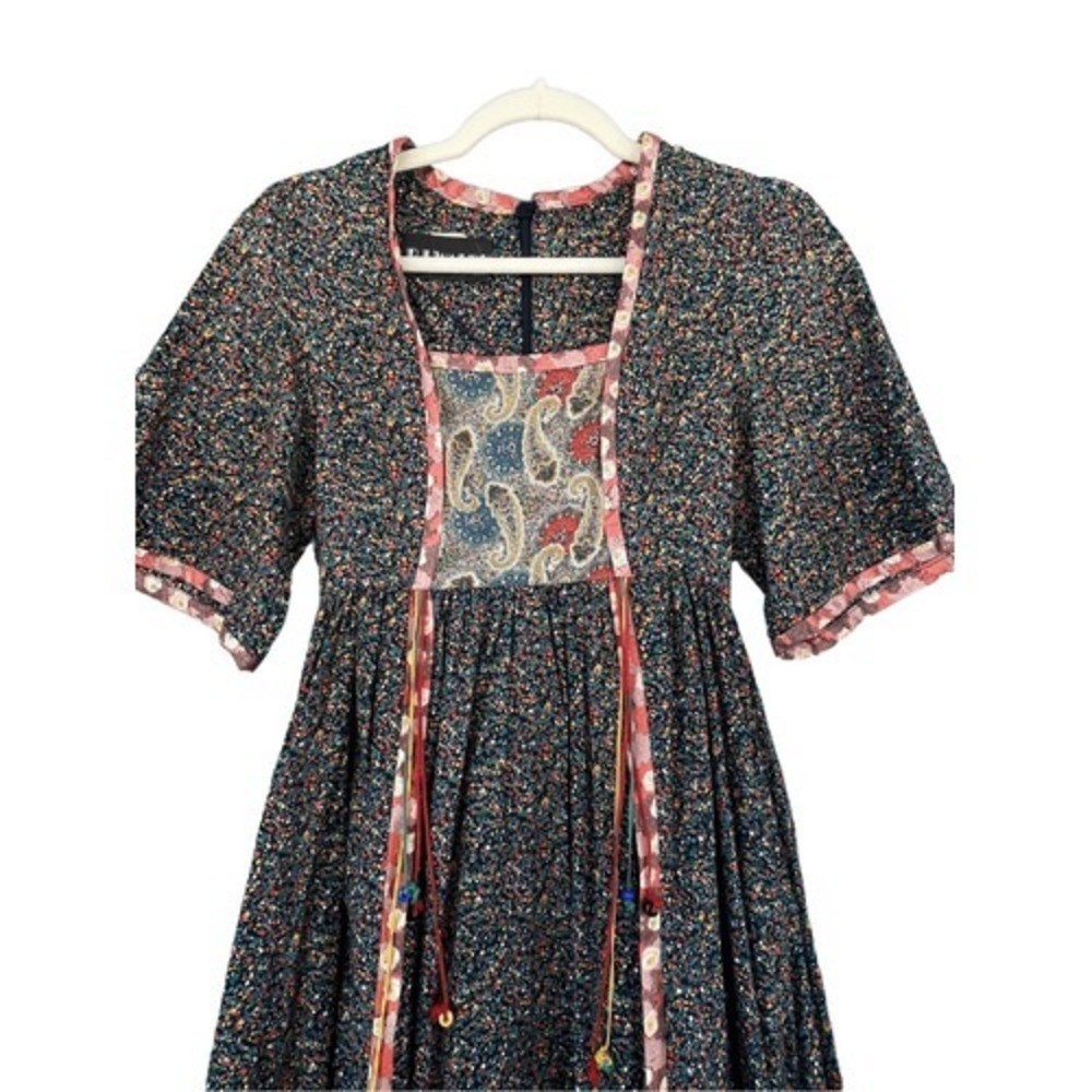 T6 Vintage PJ Walsh New York Floral Paisley Boho Prairie Midi Dress Women’s