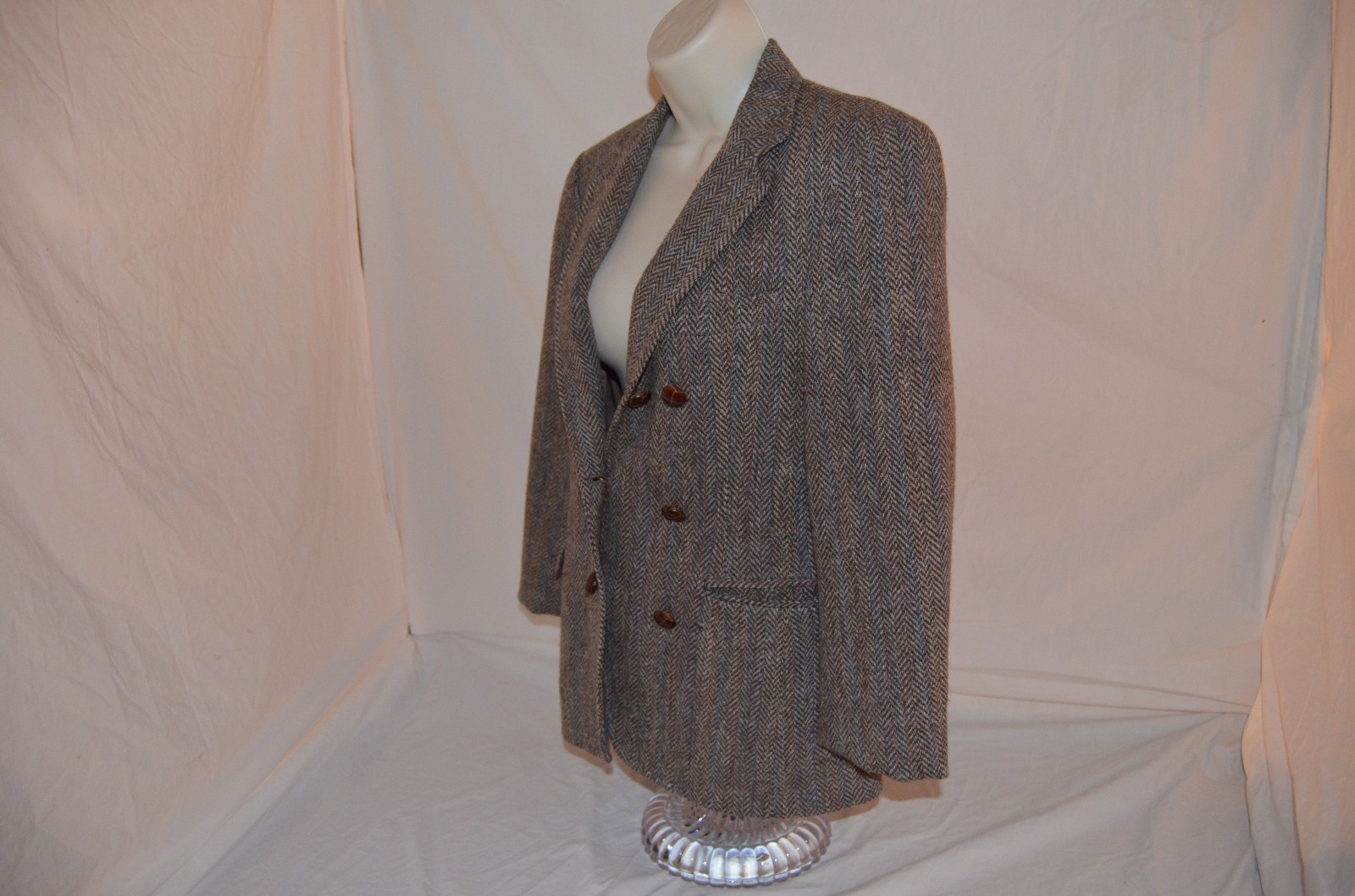 VTG 70s Lady Hardwick Harris Tweed Coat Scottish Wool Women’s 8 Made in USA