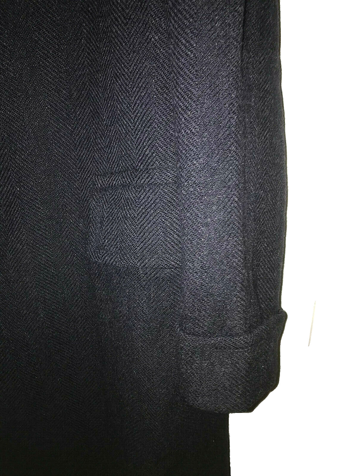 Mens  44 XL Dark Blue Harris Tweed  overcoat by Jaeger  Britain