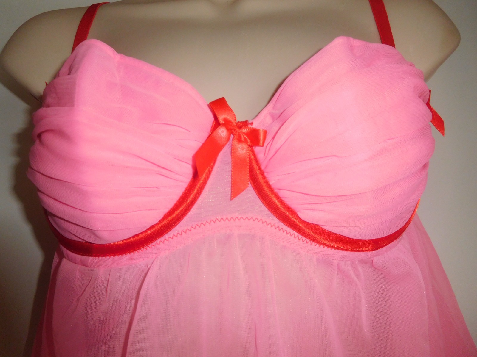 NWT! Vintage Victoria’s Secret Sexy Little Things Babydoll Lingerie 34C Pink