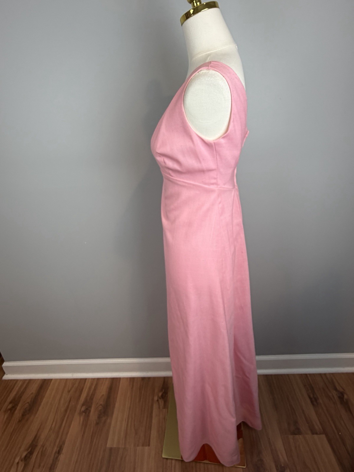 Priscilla of Boston Pink Gown Womens Size XS Single Shoulder Mid Century Vtg