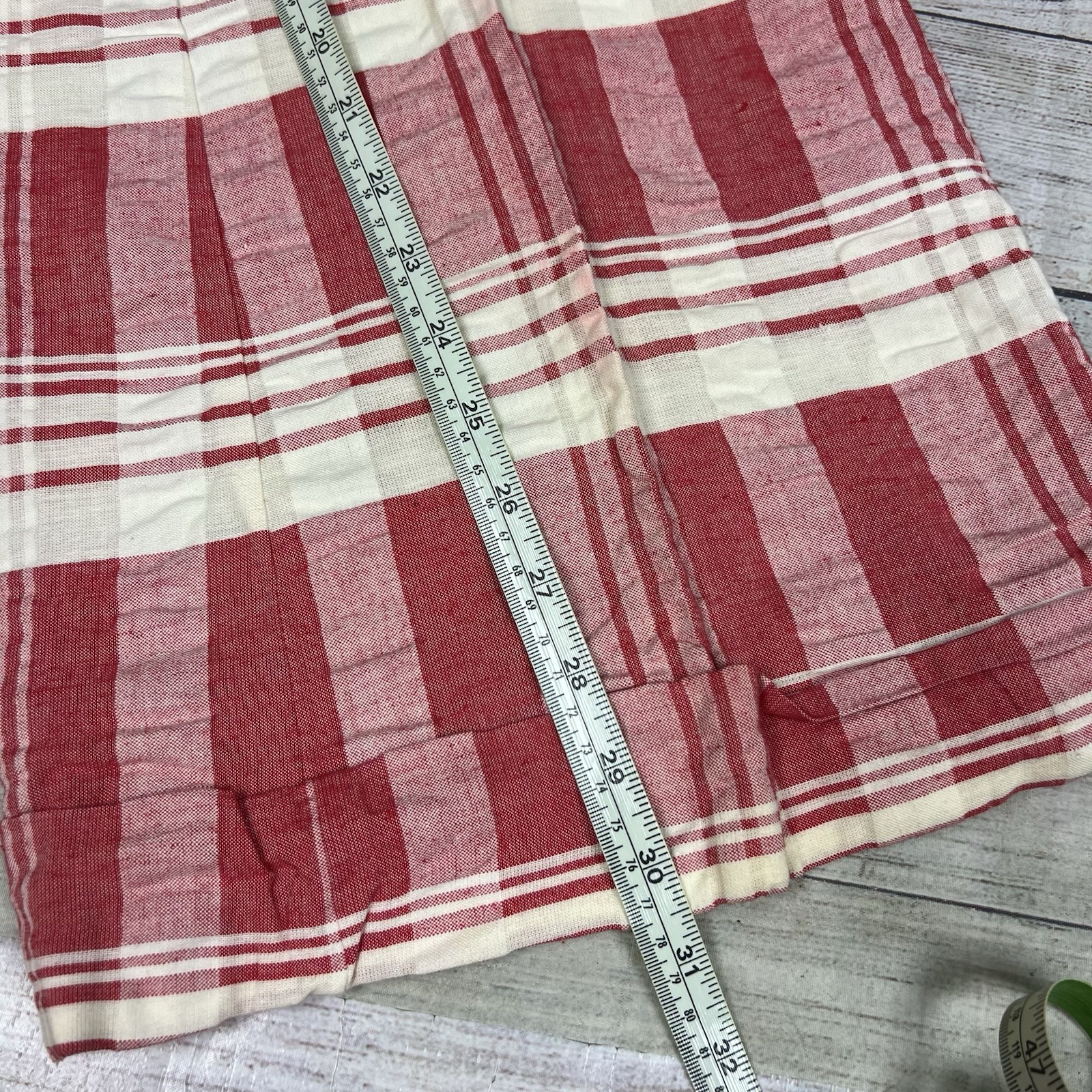 VINTAGE 60’s 70’s Tomboy Plaid Bell Bottom Pants Size 9 Red White Gingham USA