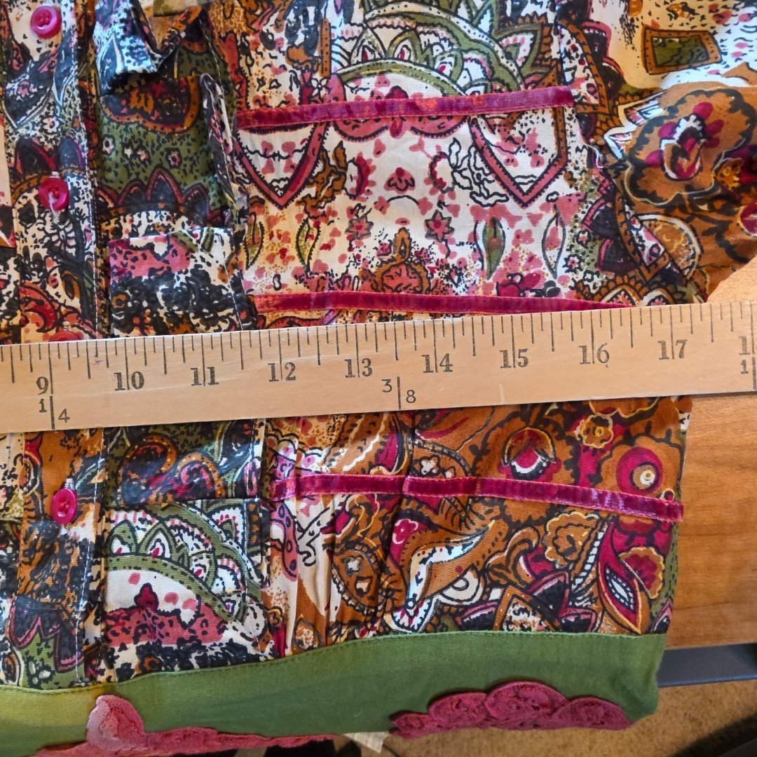 Vintage Boho Festival Dress Women’s Small Med Amarti Retro 60s/70s Hippie Chic *