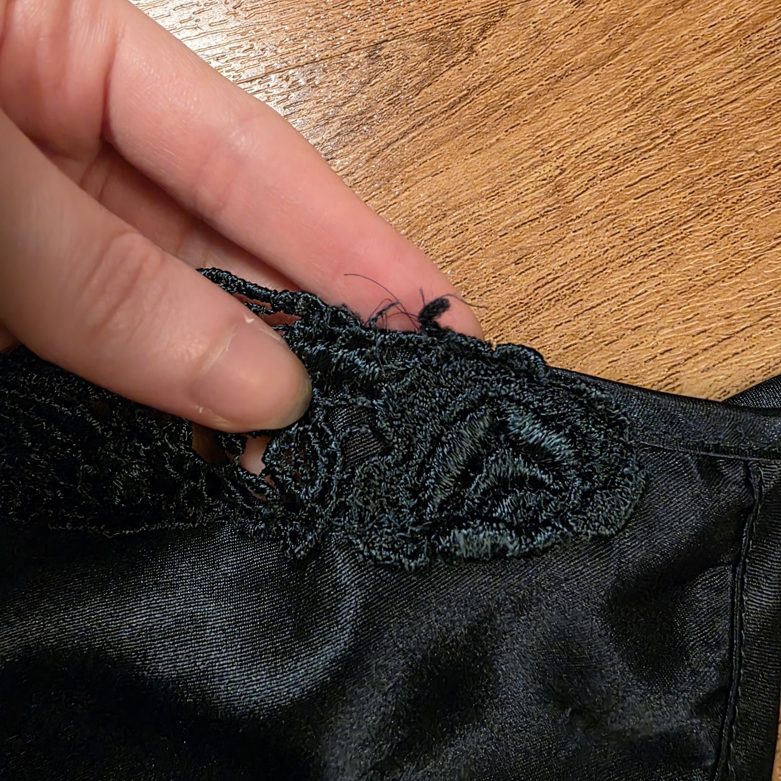 Vintage Inner Most Emerald Green Satin Embroidered Trim Strappy Slip – Est. M/L