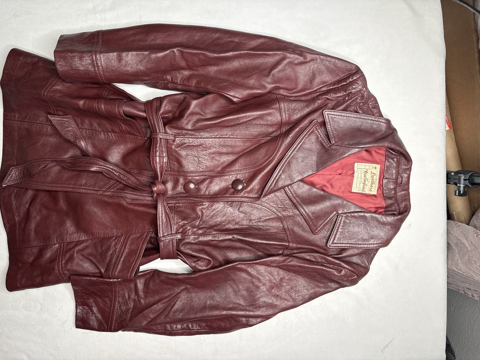 Vintage 1970’s Oxblood Leather Coat / Leathers by New England Sports Wear Co.