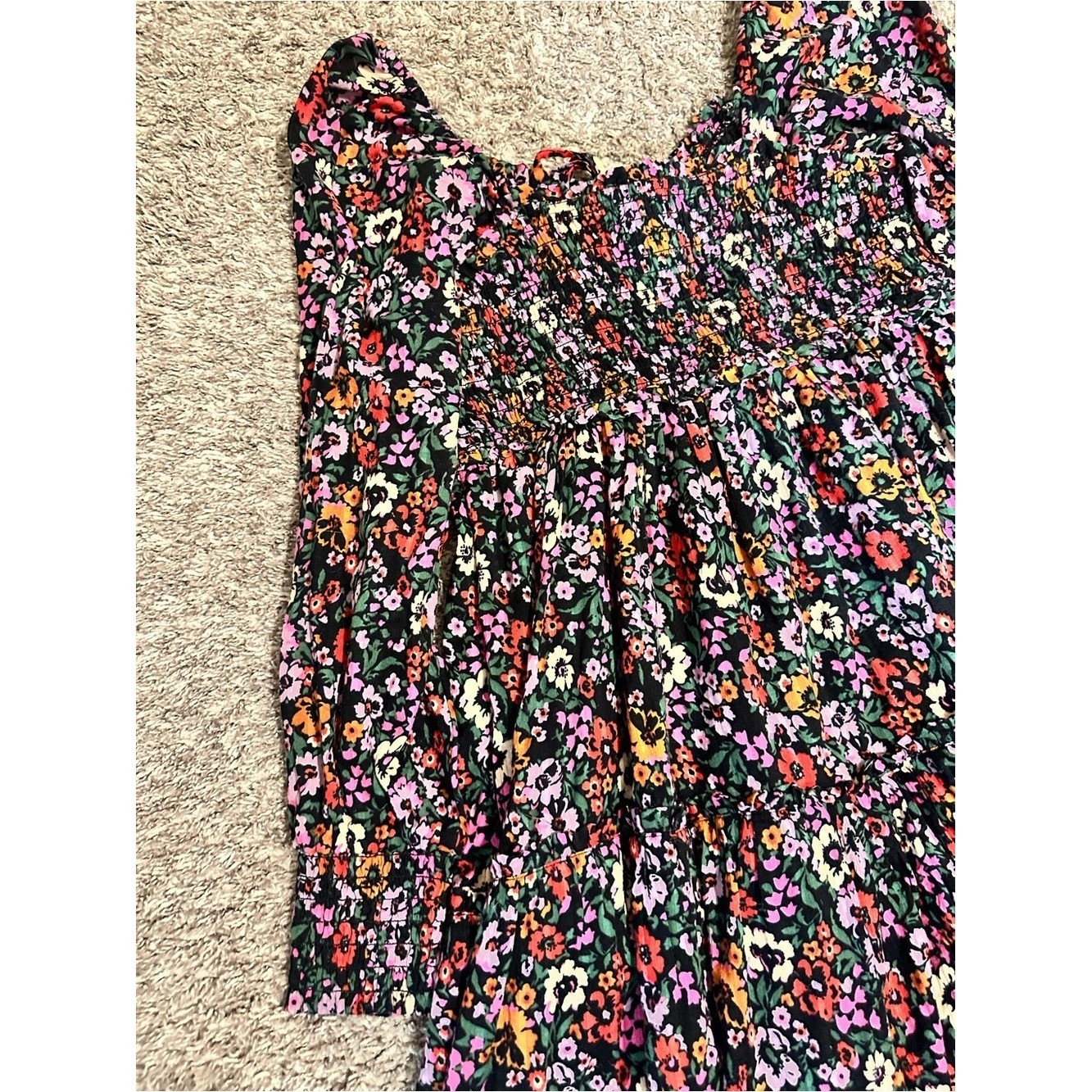 American Eagle Outfitters vintange multi Knit Dress Black, Pink, Green, Orange