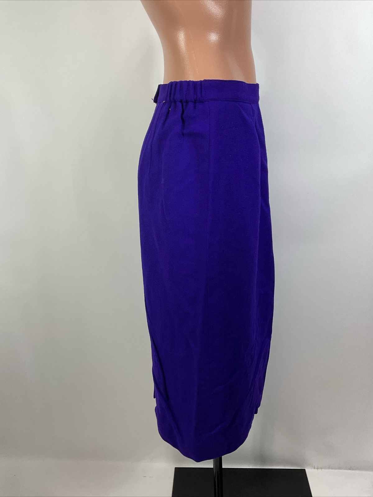 Vintage Herbert Grossman Wool Skirt Suit 2-Pc Set 6 Royal Purple Made USA