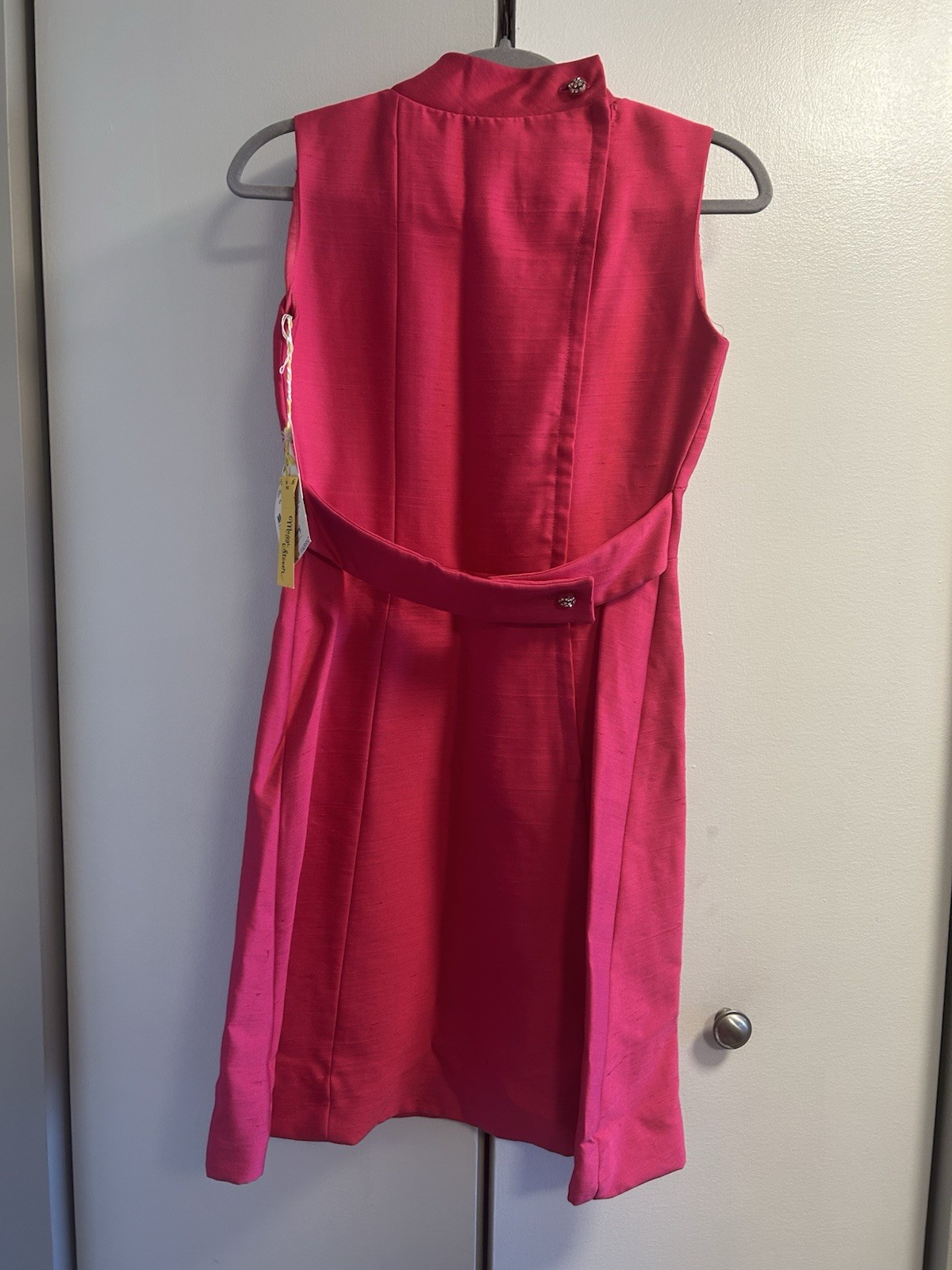 Vintage 1950s Maggi Stover Hot Pink Mod Sheath Dress Style 4129 NWT
