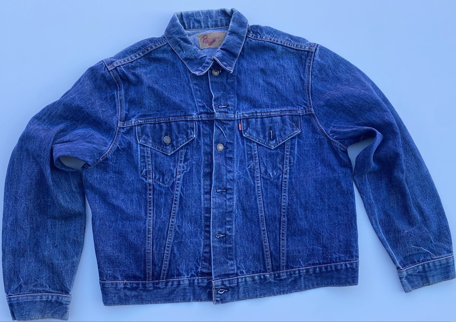 1970’s AUTHENTIC LEVI’s SMALL “e” VINTAGE INDIGO DENIM JACKET SIZE 46