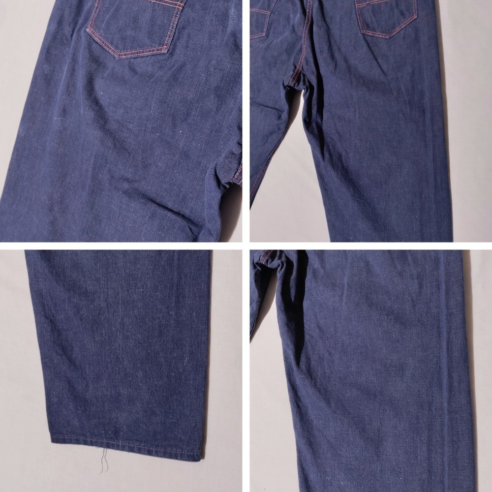 Ranch Craft High Rise Women’s Denim Jeans Talon Zip 35×28.75″ 50s 60s Imperfect