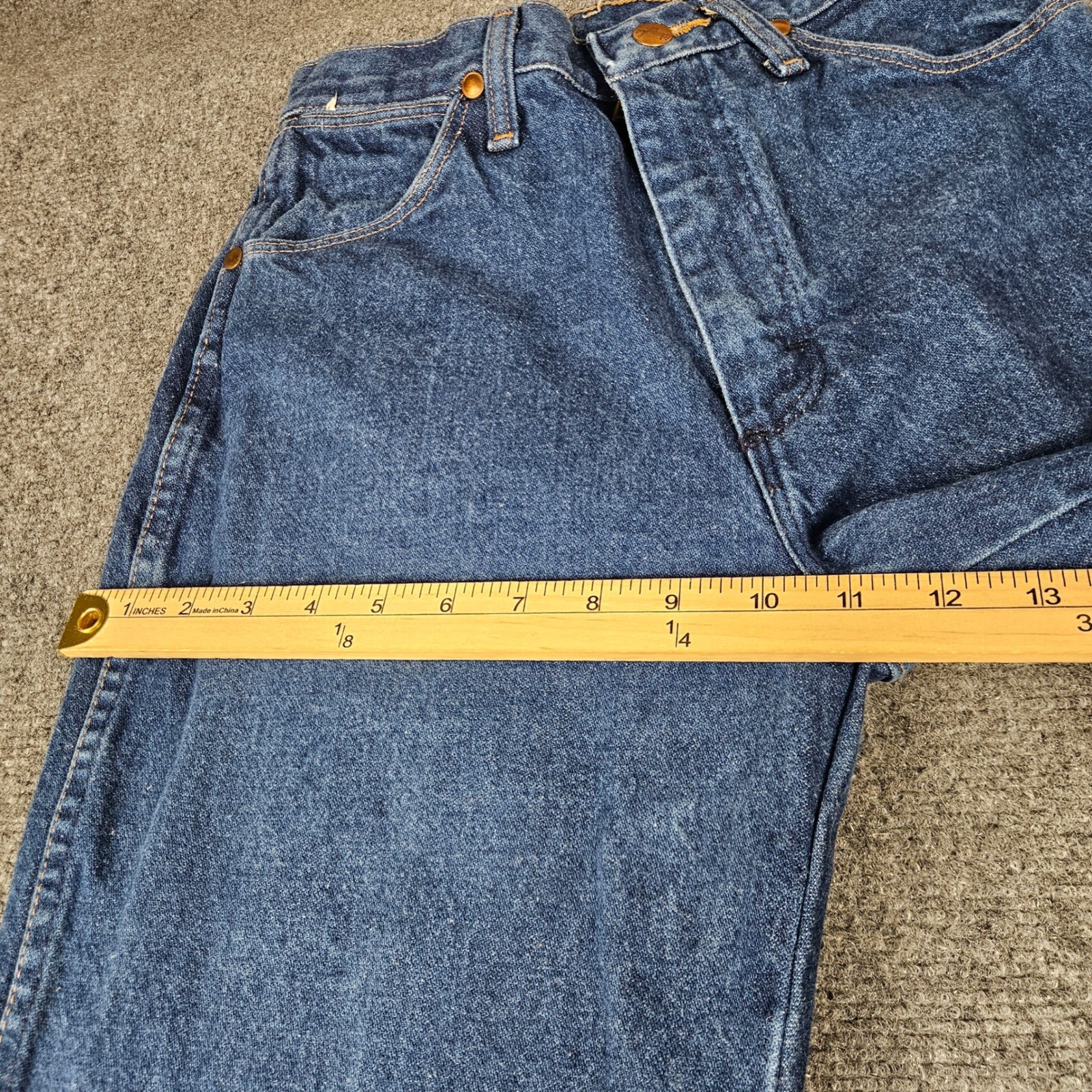Wrangler 12MWZG Vintage High Waisted Western Jeans Made in USA Blue 5/6 x 34