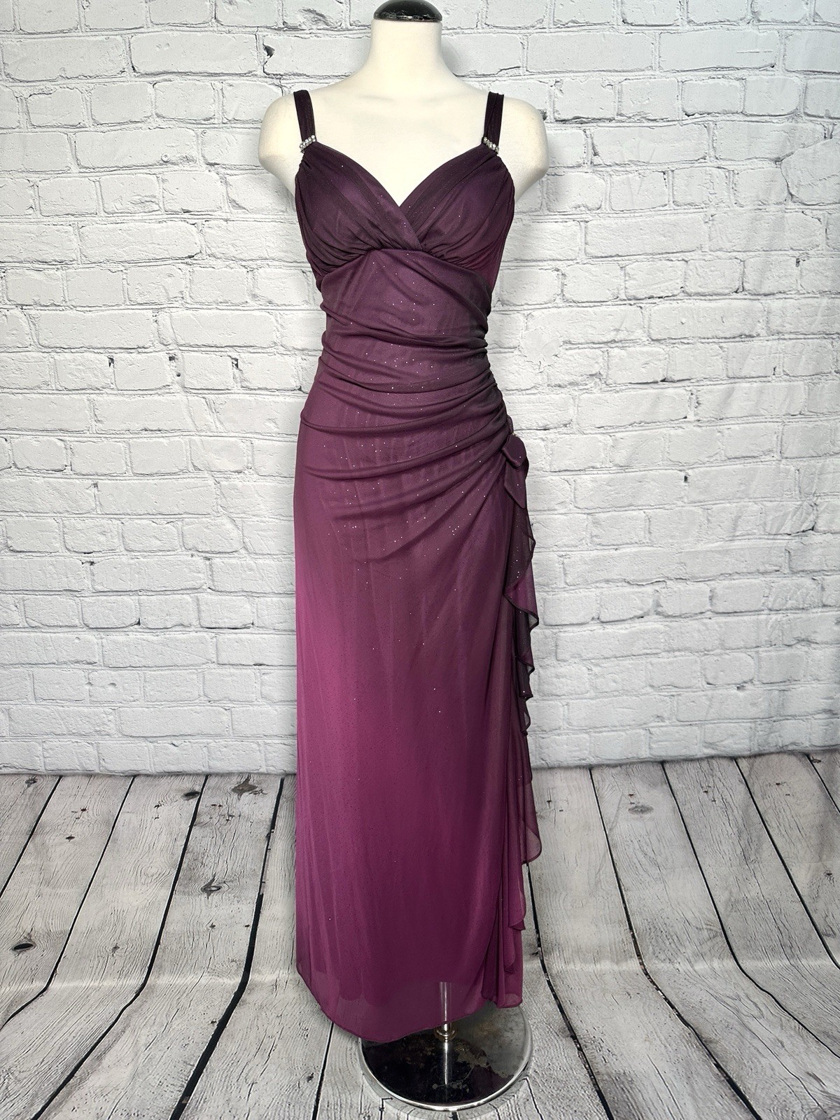 VTG 90s Blondie Nites Purple Ombre´ Prom Dress Sweetheart Fairy Grunge Maxi M/L