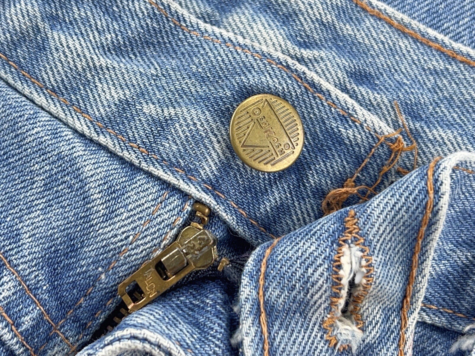 vintage oshkosh high waisted jeans pleated 90s 24×26