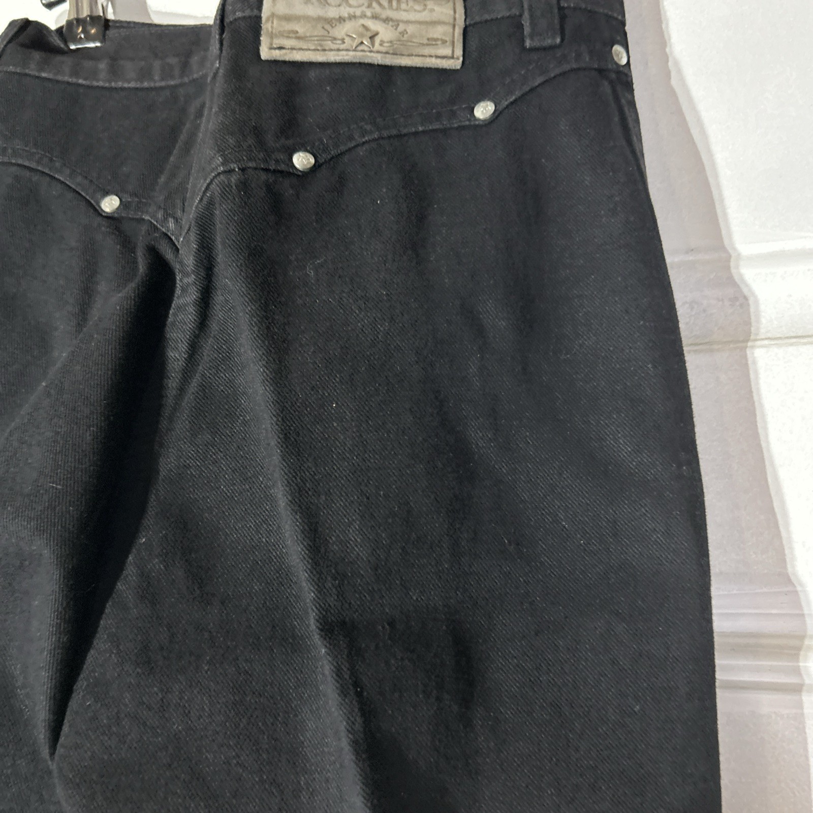 Vtg 80s Rockies Rocky Mountain Black Bareback High Waist Western Jeans USA