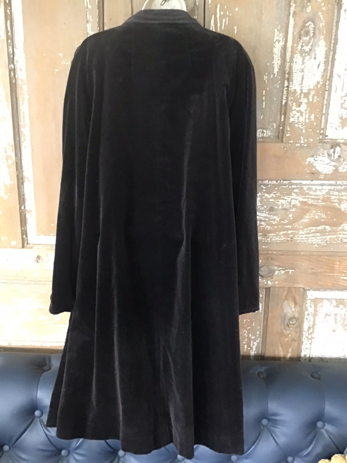 Marguerite Rubel Vintage Black Velvet Coat Womans Size 12