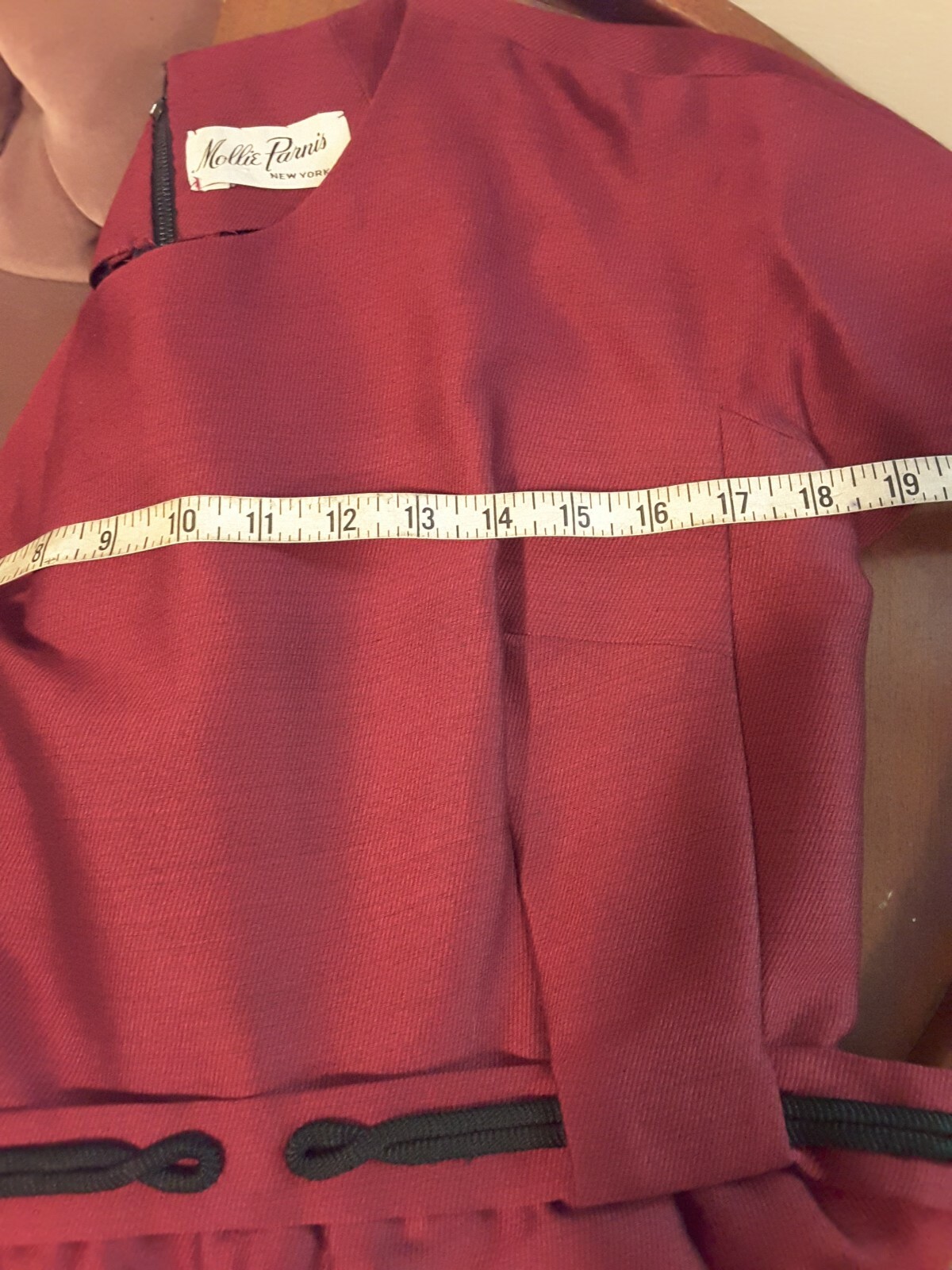 Red Vintage Dress By Mollie Parnis New York 5th Avenue