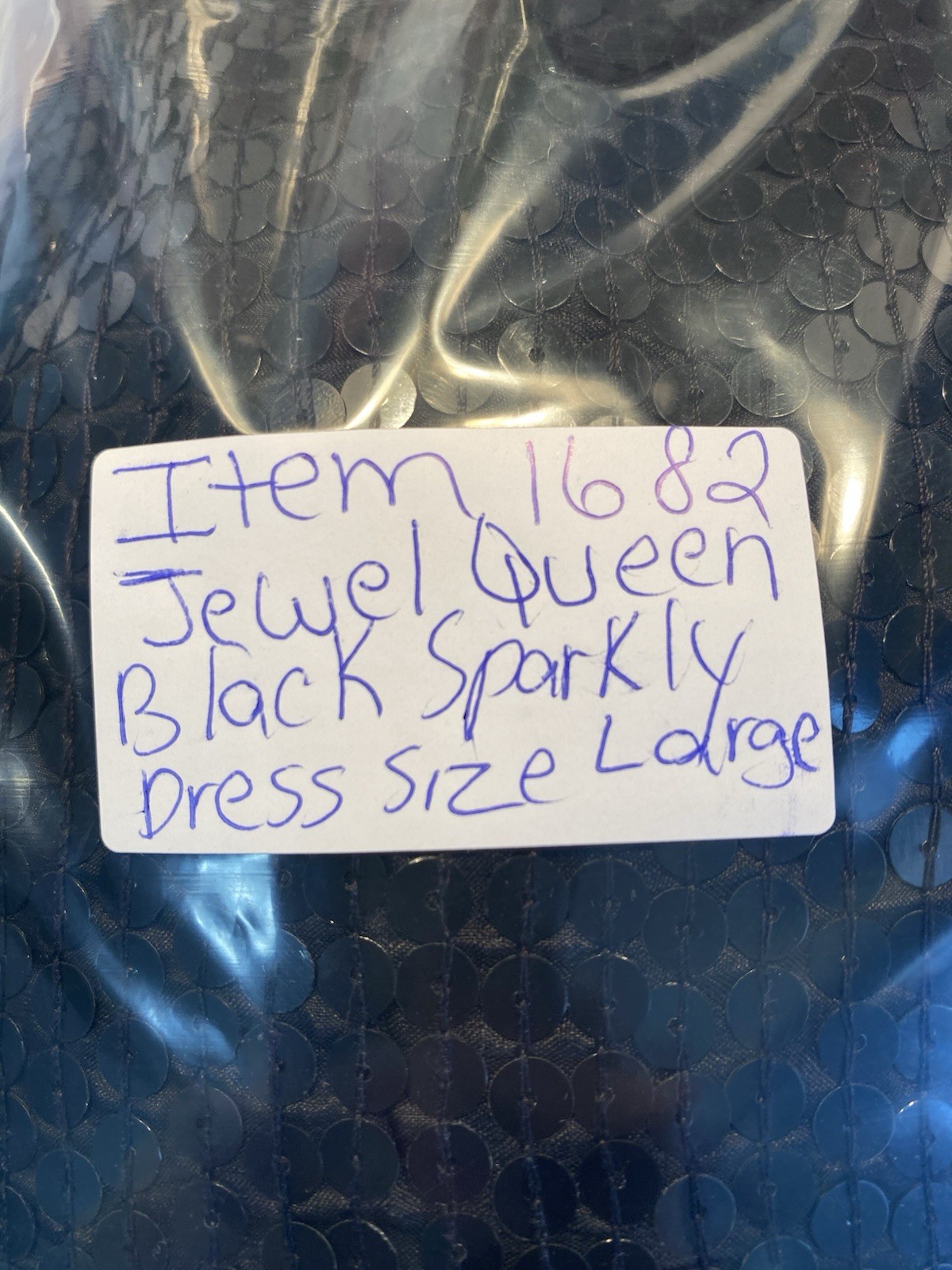 Vintage Jewel Queen Womens Dress Size Large Flapper Gala Sequins Prom Hoco LBD