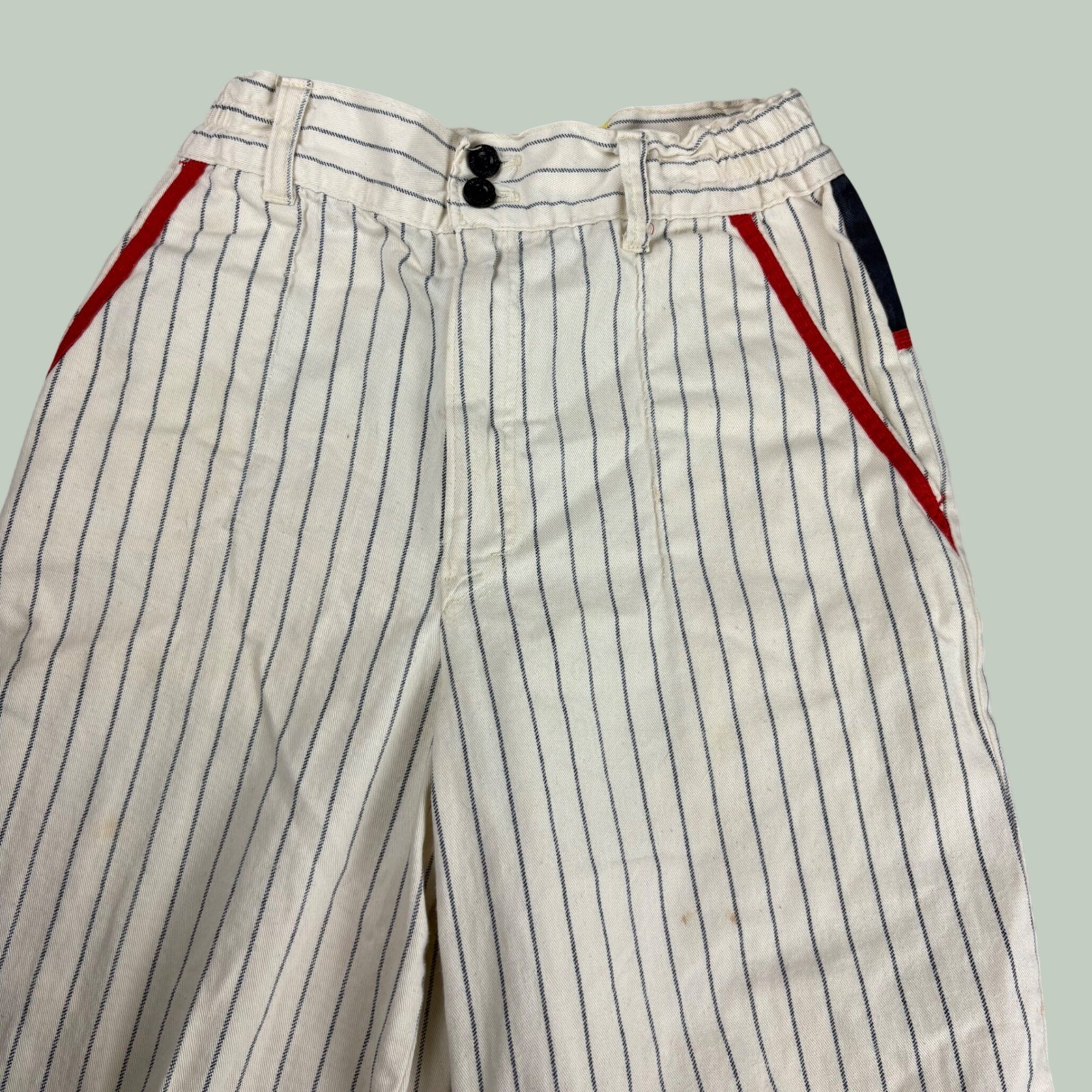 Vintage Palmettos Pinstripe Colorblock Pants High Waisted 90s Primary Colors 14