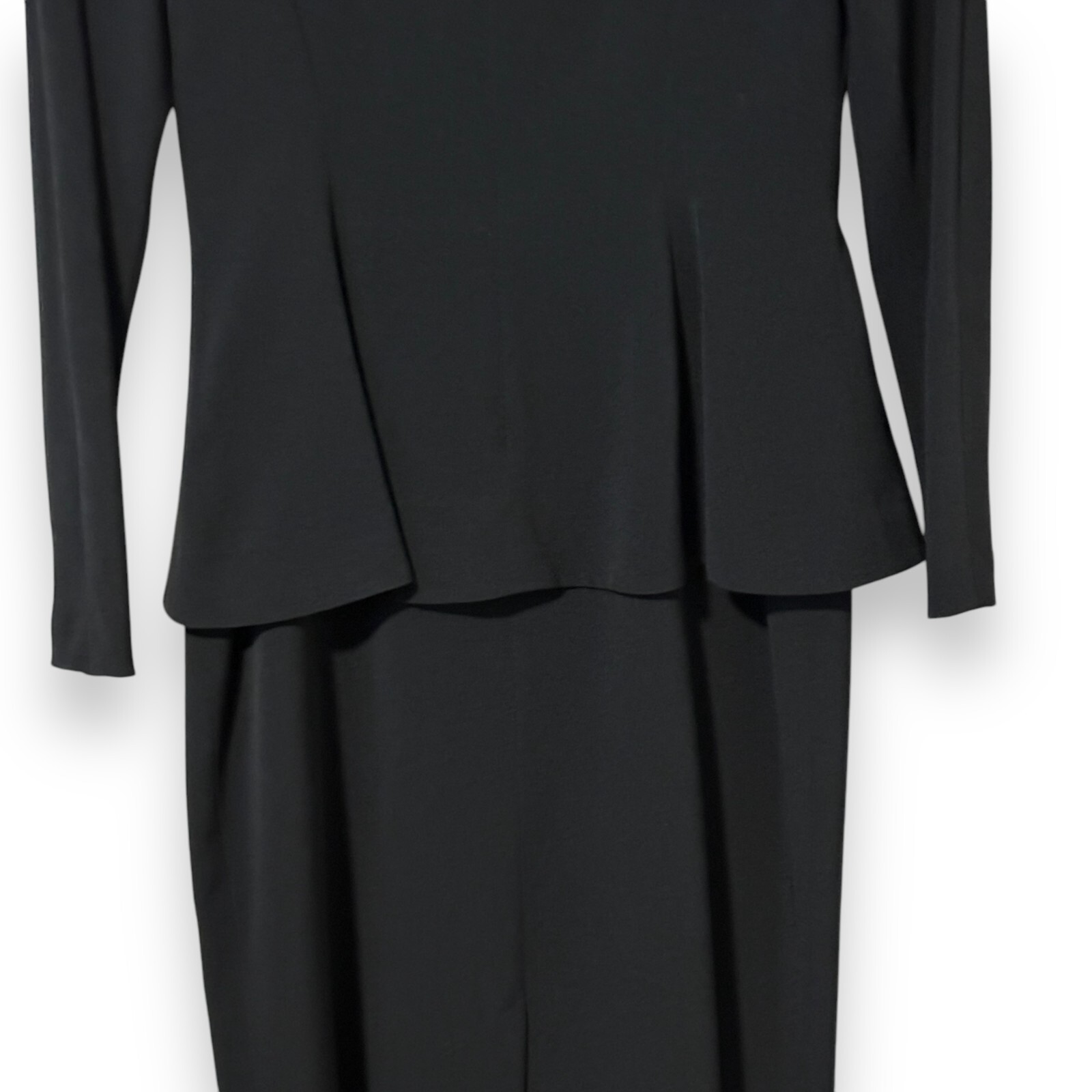Daymor Mercedes Ferreira Couture Formal Black Beaded Jacket Shirt Dress Suit 6