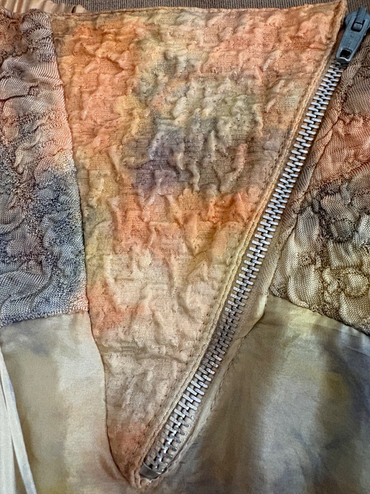 Vintage Maick Harold Paris Silk Blend Asymmetrical Tie-Dye Skirt