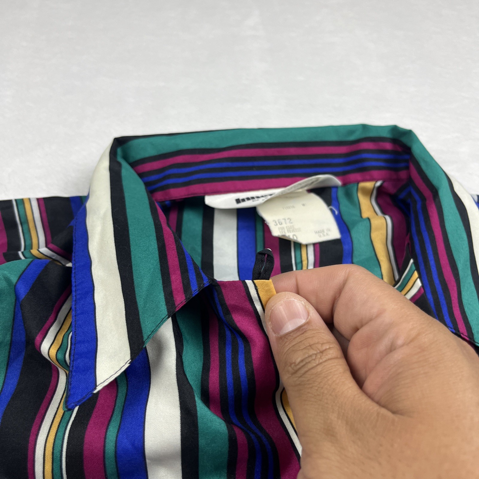 Vintage 70s Ship n Shore Striped Secretary Womens Size 10 Long Sleeve