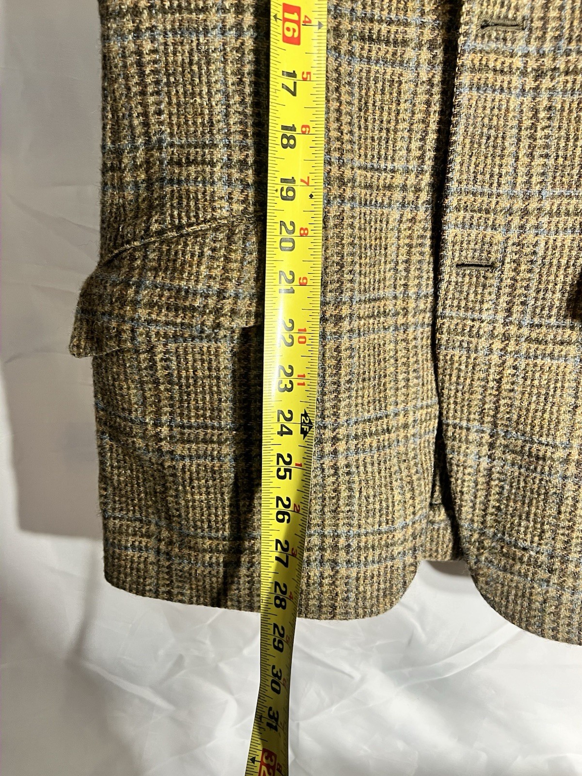 VTG Joseph Magnin Hammersley Wool Tweed Plaid Blazer Jacket England TLC Small