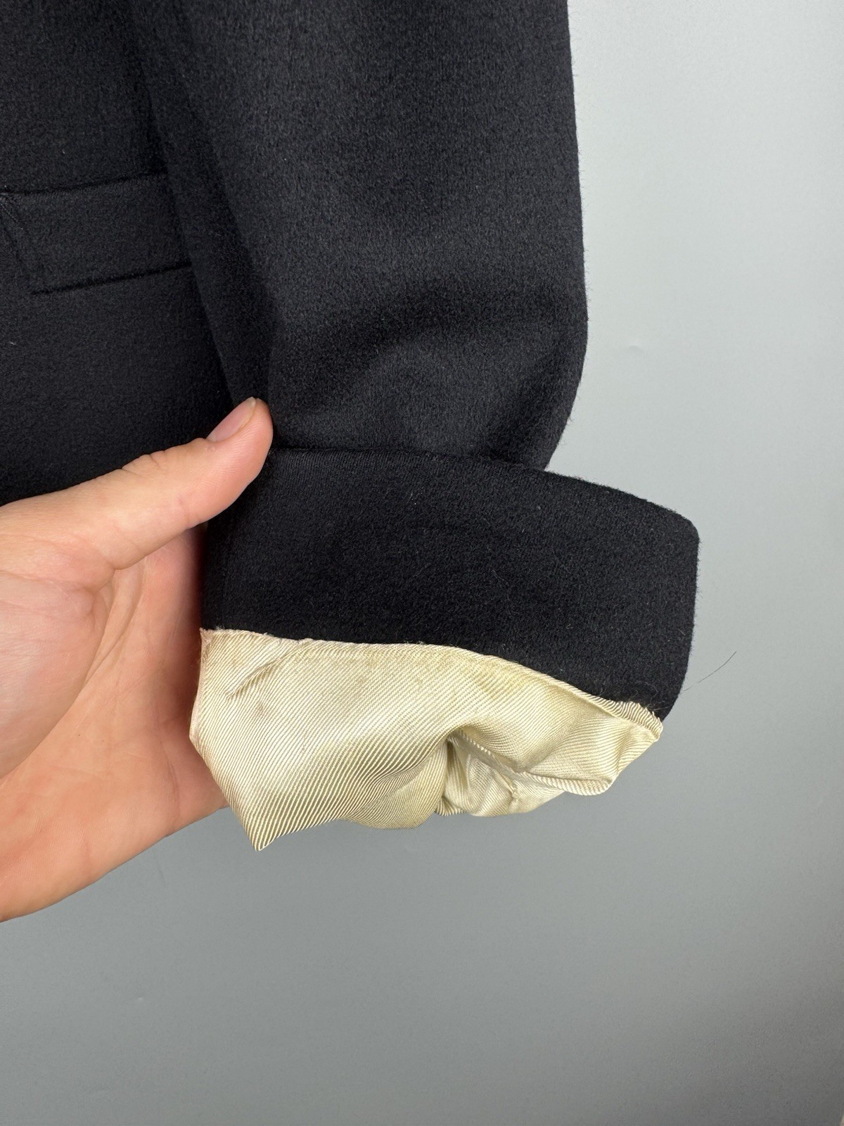 Vintage 1972 Gieves Hawkes Blazer Wool Cropped Naval Officer Jacket Coat