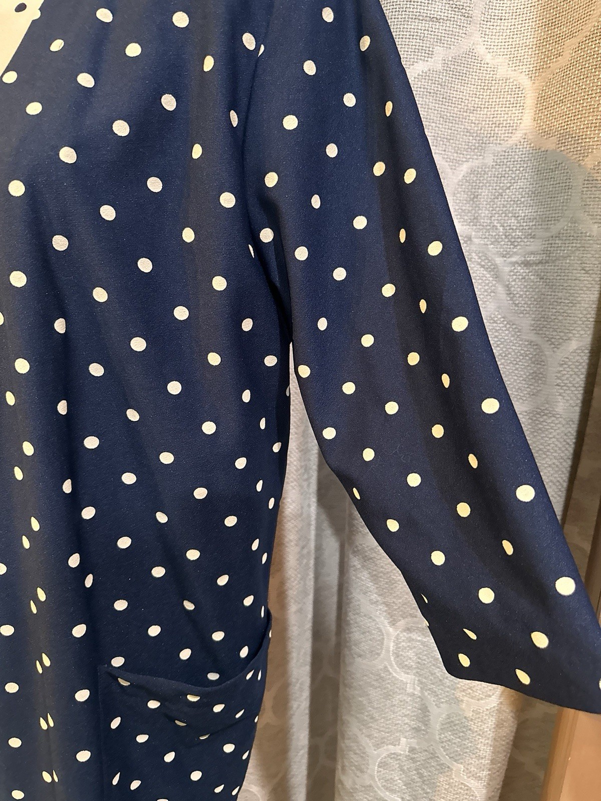 Vintage 1980s Tabby II Polka Dot 2pc Sheath Dress & Duster Jacket Set Size 16W