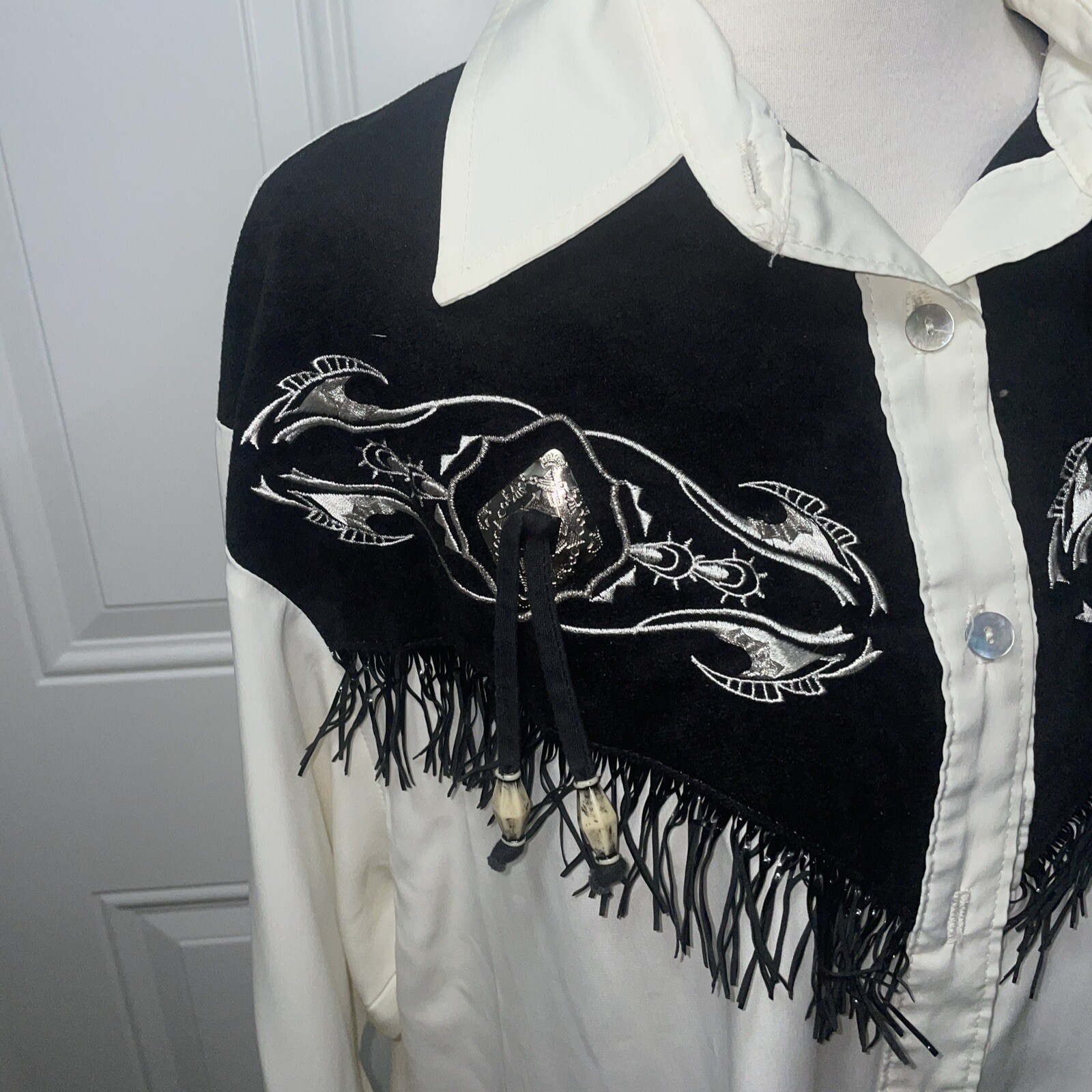 VINTAGE 1849 AUTHENTIC RANCHWEAR USA LADYS MED BUTTON UP BLOUSE 1980’s