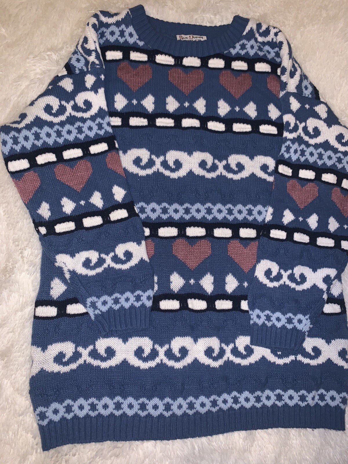 Vintage 90’s Nan Dorsey Women’s Oversized M Sweater Multicolor NWOT 100% Acrylic