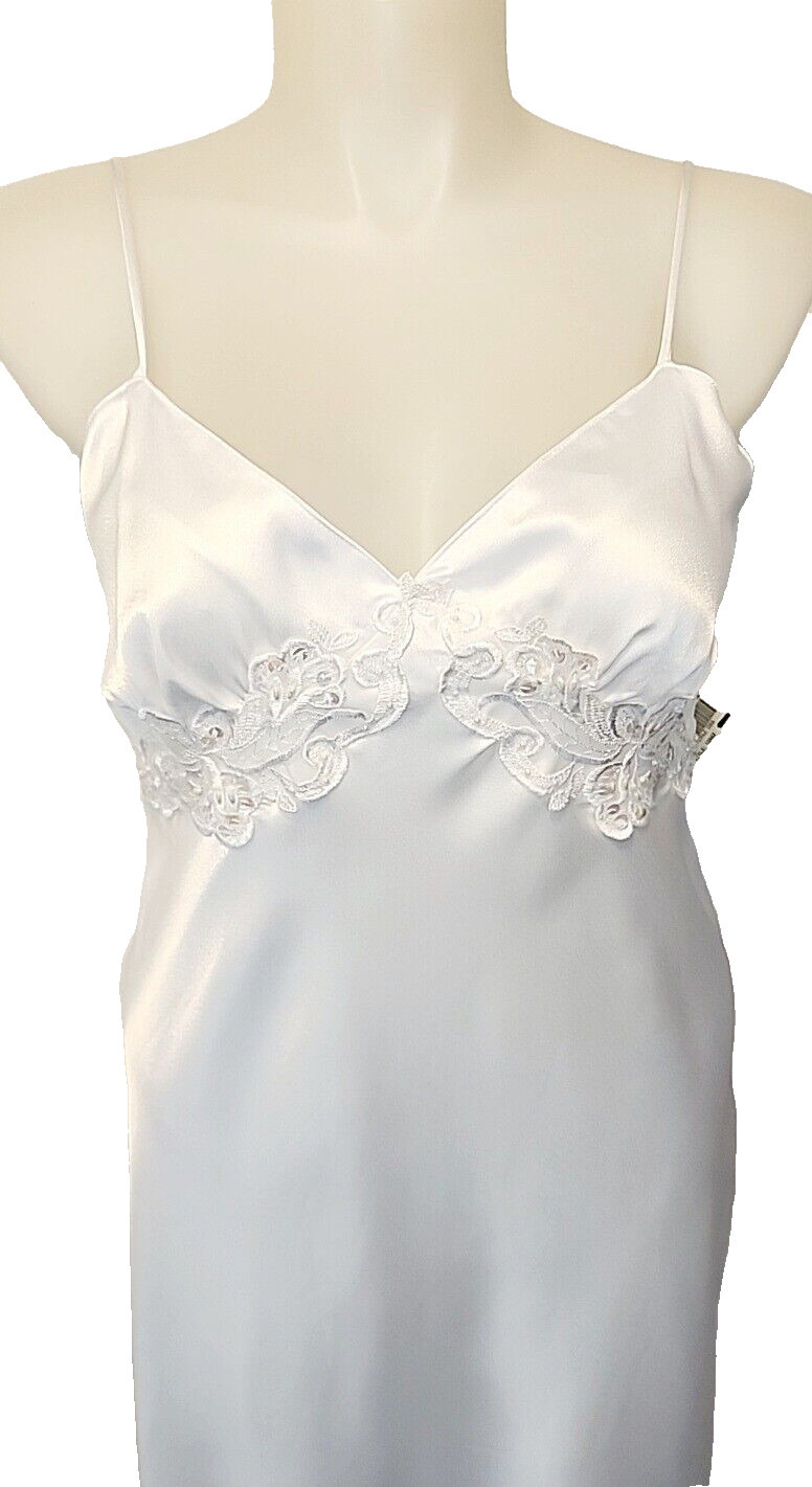 NWT VTG Intimo Amore Slip Dress Bridal White w/Sequin Chemise Y2K Women’s LARGE
