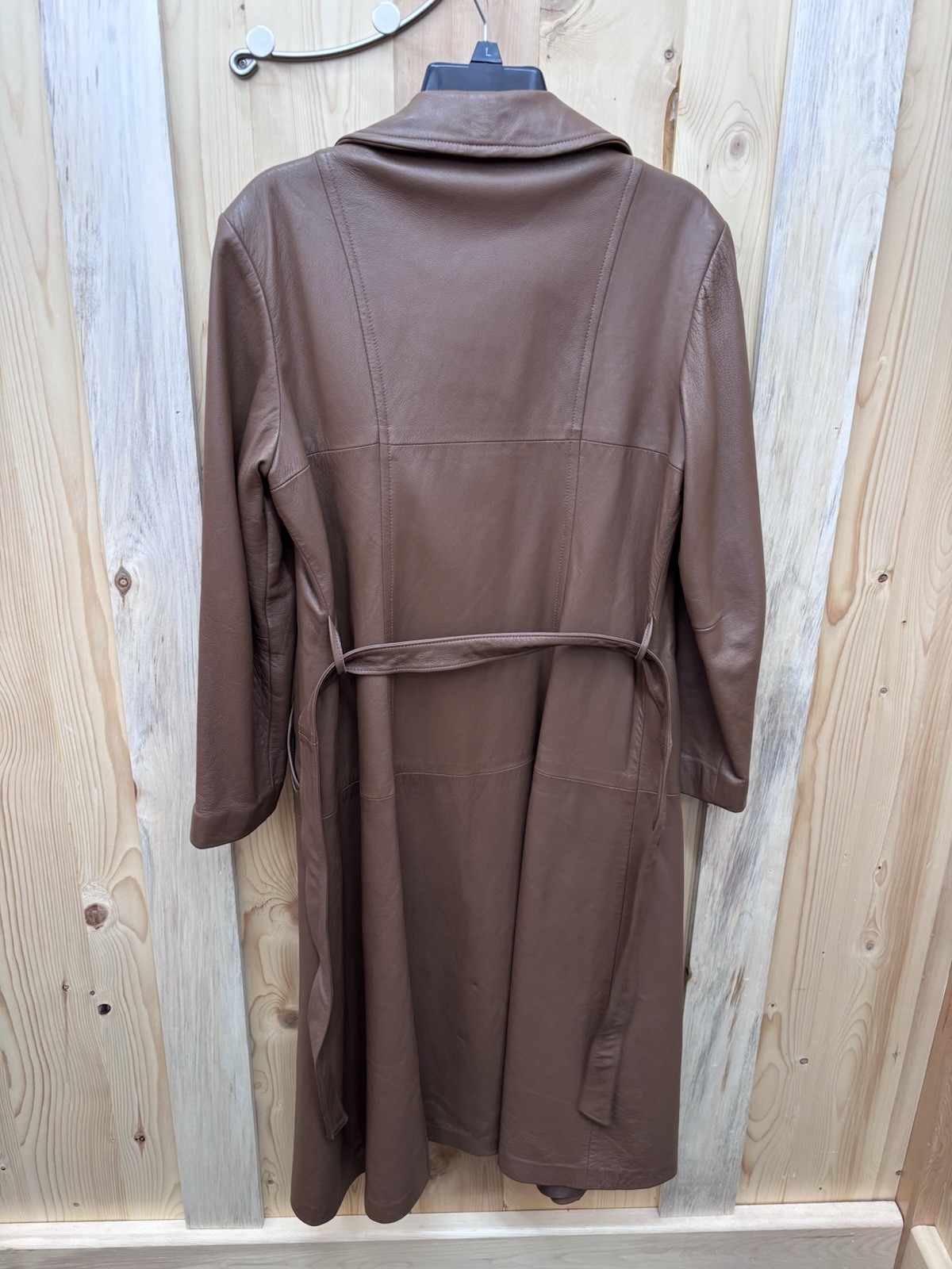 VTG Leathers by New England Sports Wear Co Brown Leather Trench Coat women’s S