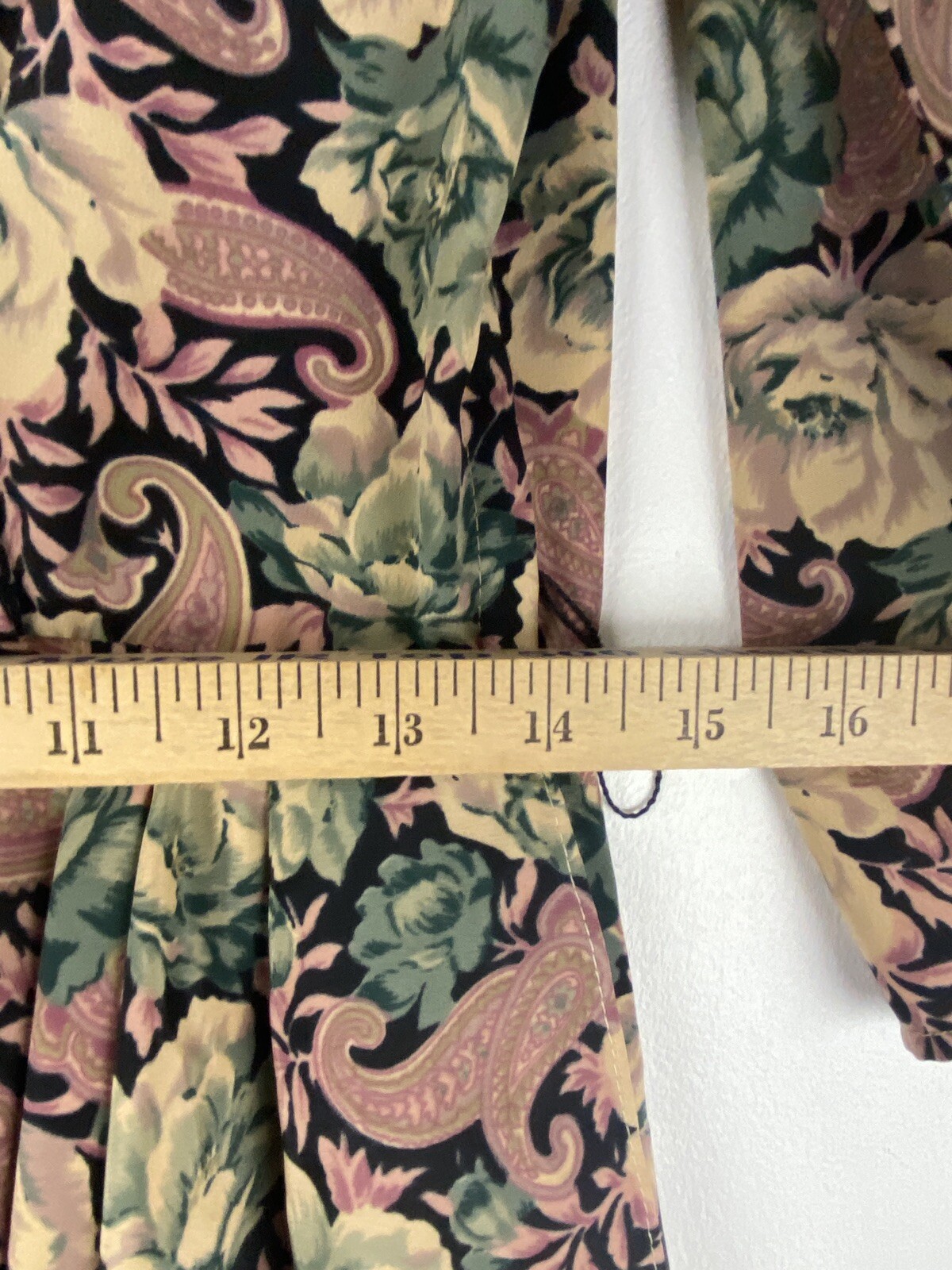 VTG 80’s Alexis Fashions Multicolor Pleated Paisley Shoulder Pads Dress Size 10
