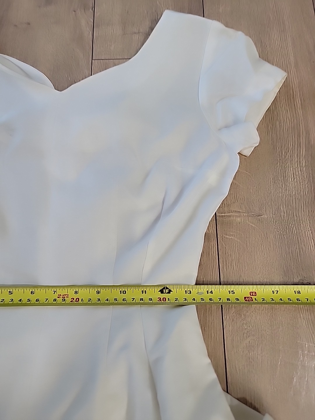 VTG Alfred Werber Mid Century Wedding Dress Short Sleeve Bridal Gown Ruched Bust