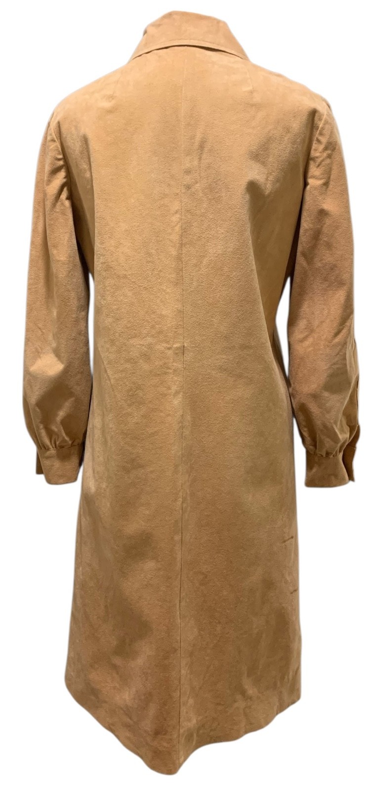 MOLLIE PARNIS Vintage 70s Women’s LS Ultrasuede Zip Front Shirt Dress – Sz M USA